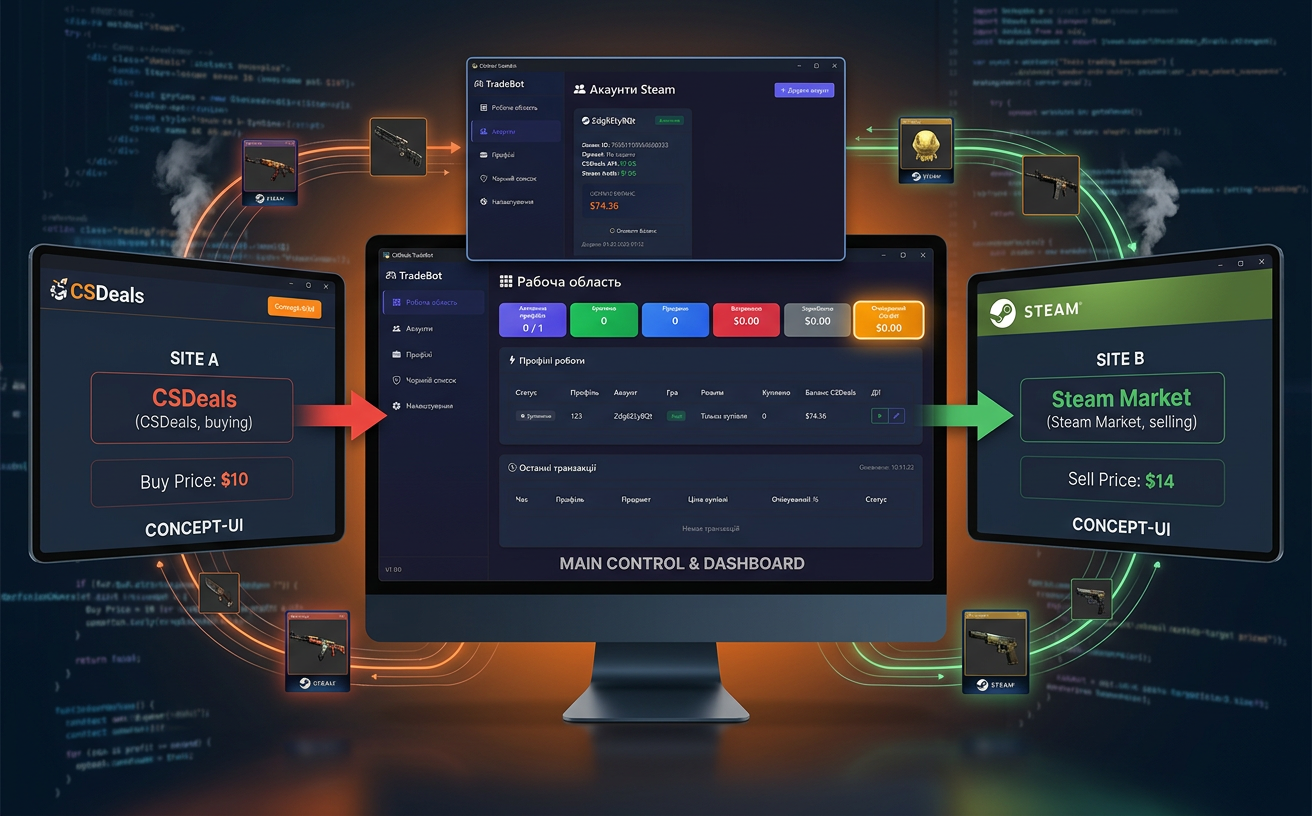 CSDeals TradeBot — Торговый Бот Steam/CSDeals