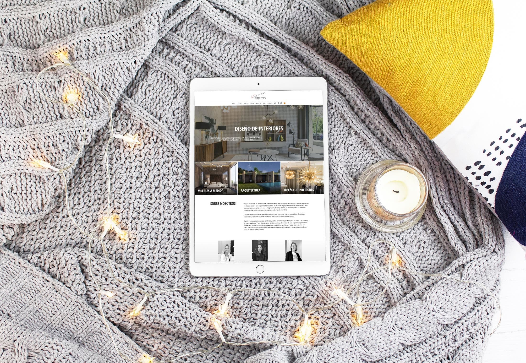 Сайт для студии Victoria Interiors