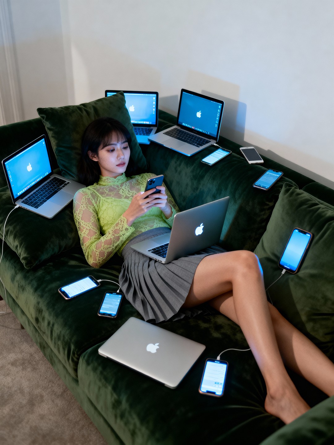 Glowing laptops — вариант 1